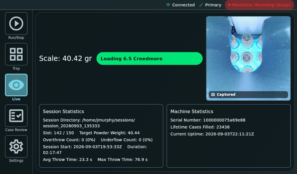 LoadBot live monitoring screen